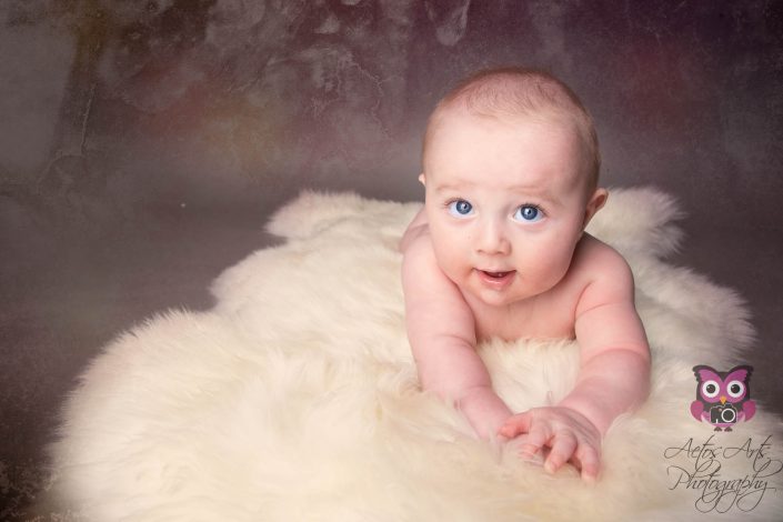 beautiful baby in studio